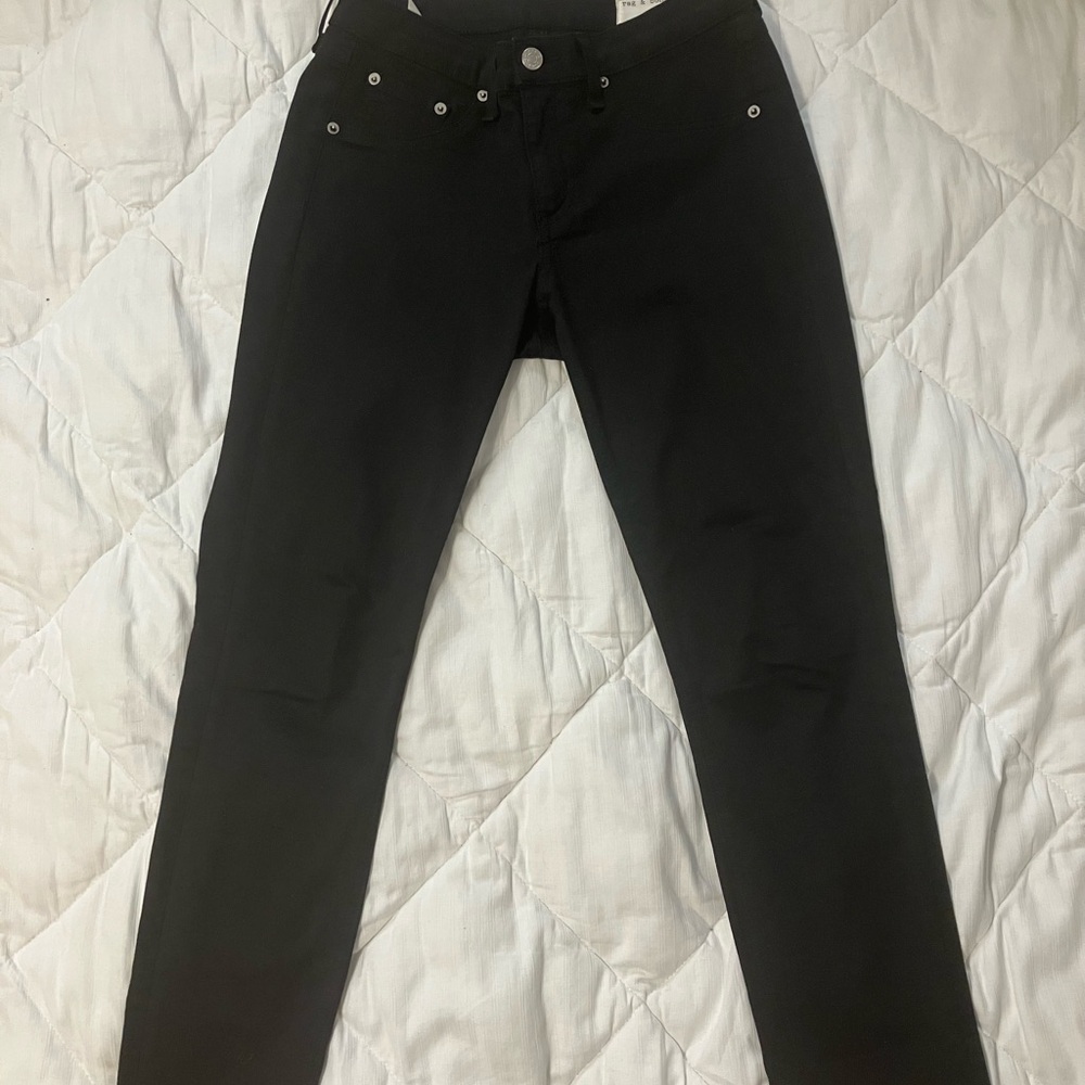 Rag & Bone Stylish Black Jeans Straight Cut Pants 27